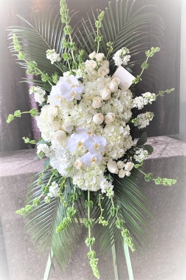 Funeral Floral Arrangement on Easel