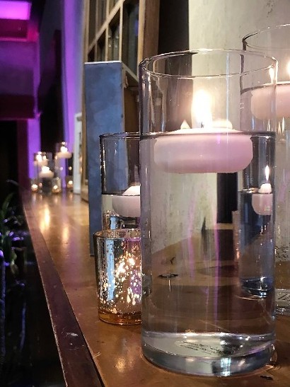 Floating Candles Wedding Centerpiece